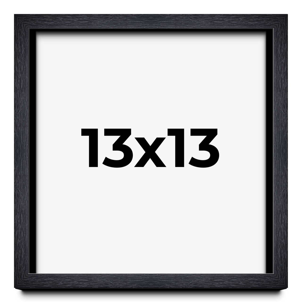 Square Shadow Box 1" Depth Black Picture Frame - UV Acrylic, Backing, Hanging Hardware